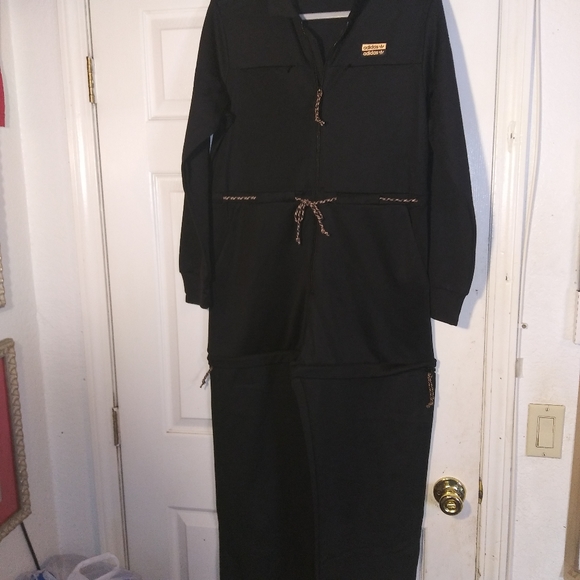 Adidas Womens Originals R.Y.V. Black/ Gold Romper - Picture 9 of 11